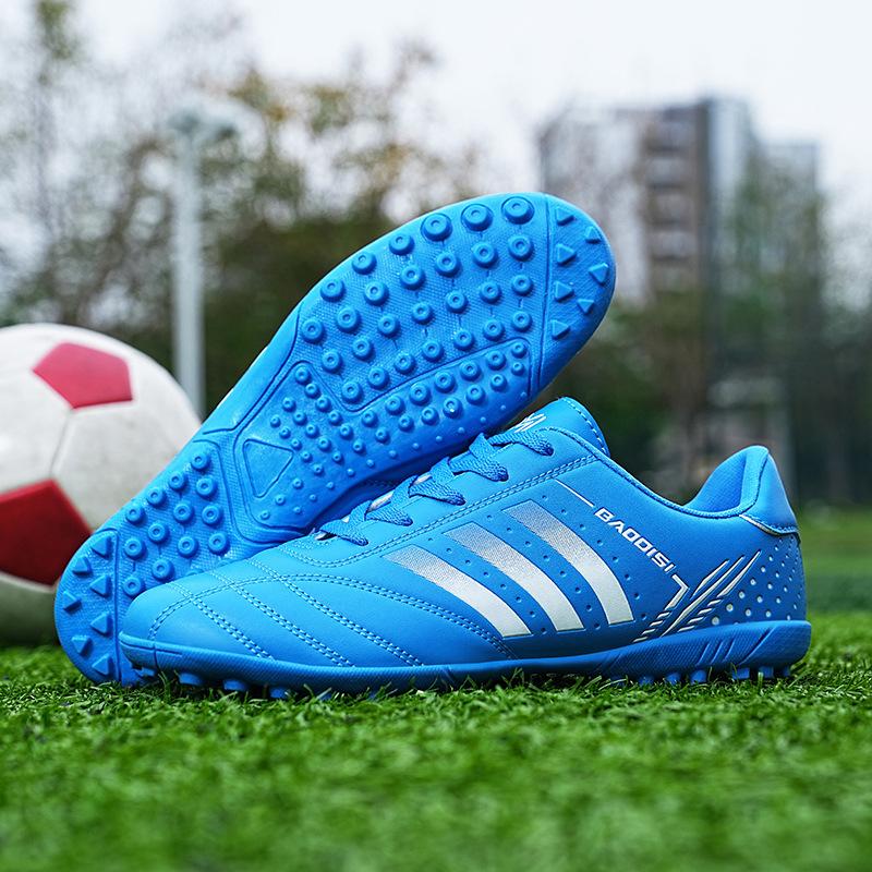 Cross-Border New Lace-Up Football Shoes for Teenagers and Students Training Shoes Wholesale Adult Training Ag Long Nails Tf Broken Nails