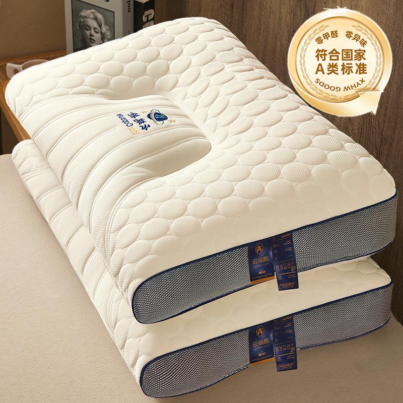 Cloud pod pillow space capsule pillow core antibacterial massage pillow a pair of home hotel dormitory student cervical spine protection