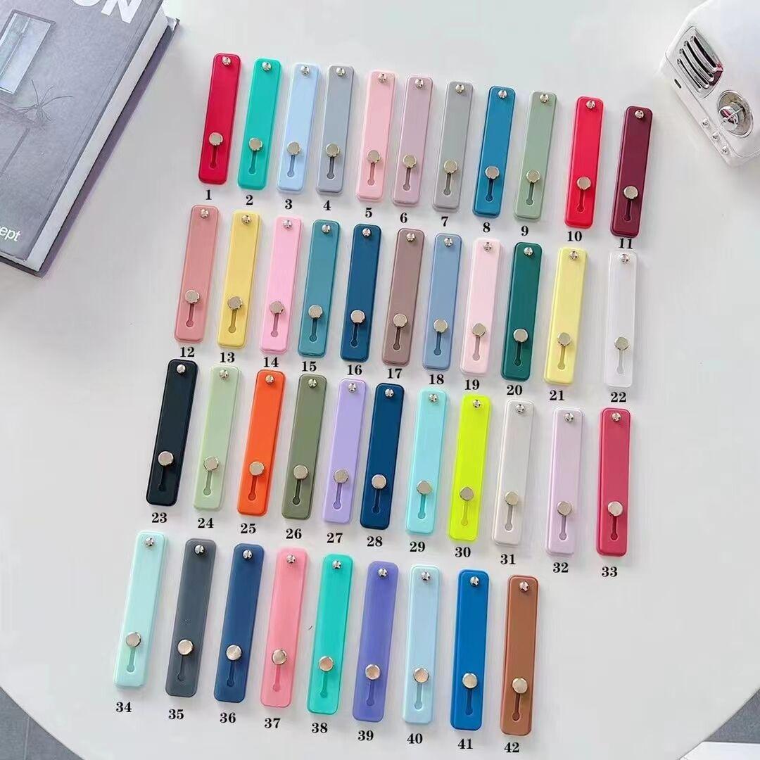 Adhesive Phone Case Wristband Ring Holder Back Strap Support Universal Protective Cover Stand for Lazy People Foldable