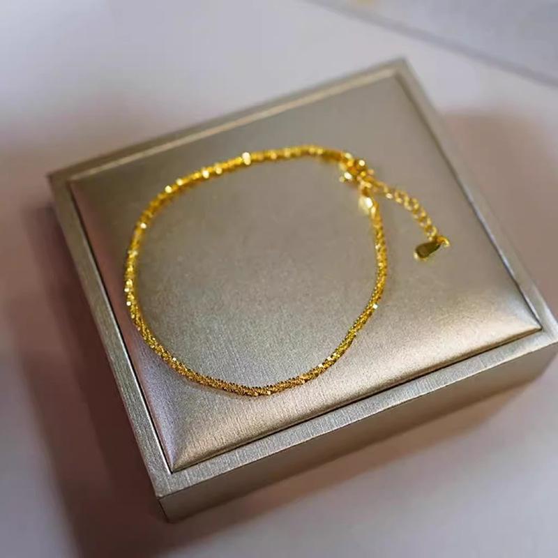 Sparkling Bracelet Women's Light Luxury Niche Design Broken Gold Bracelet Temperament 2025 Summer New Trendy Hand Accessories