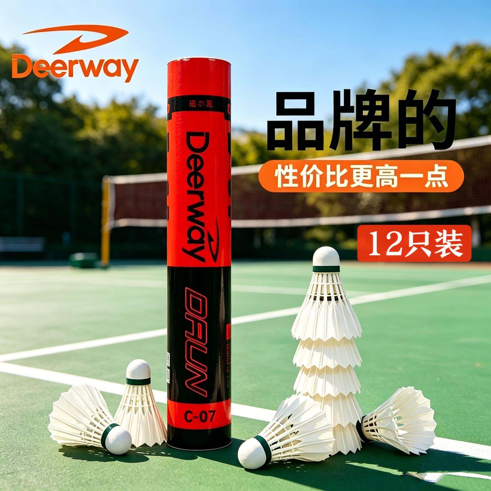 Delhui Badminton Balls, Durable and Stable, 12-Pack, Suitable for Indoor and Outdoor Training