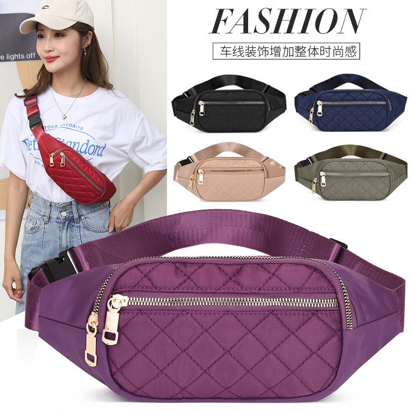2023 new factory direct running sports waist bag outdoor sports fashion fashion embroidery mountaineering Korean style chest bag