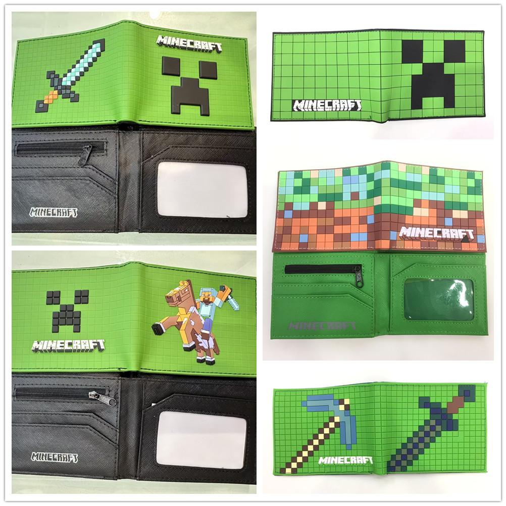 Minecraft Peripheral Men's Wallet Pvc Short 80% off Wallet Women's Coin Purse Student Cartoon Wallet Ins