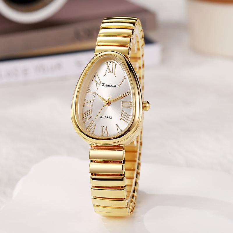 New Foreign Trade Southeast Asian Women's Watch Women's Style Light Luxury Snake-Shaped Elastic Band High-End Steel Band Niche Hot Style