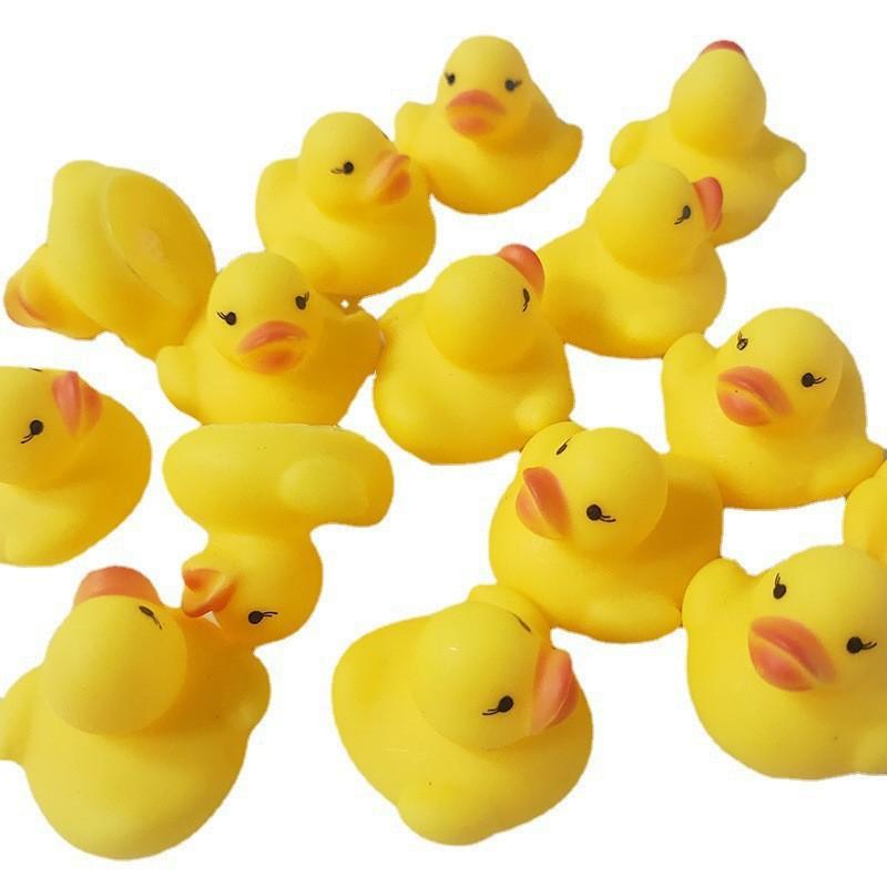 Bathing and water play little yellow duck squeaking toy, swimming pool bathroom duck, small gift for milk tea shops