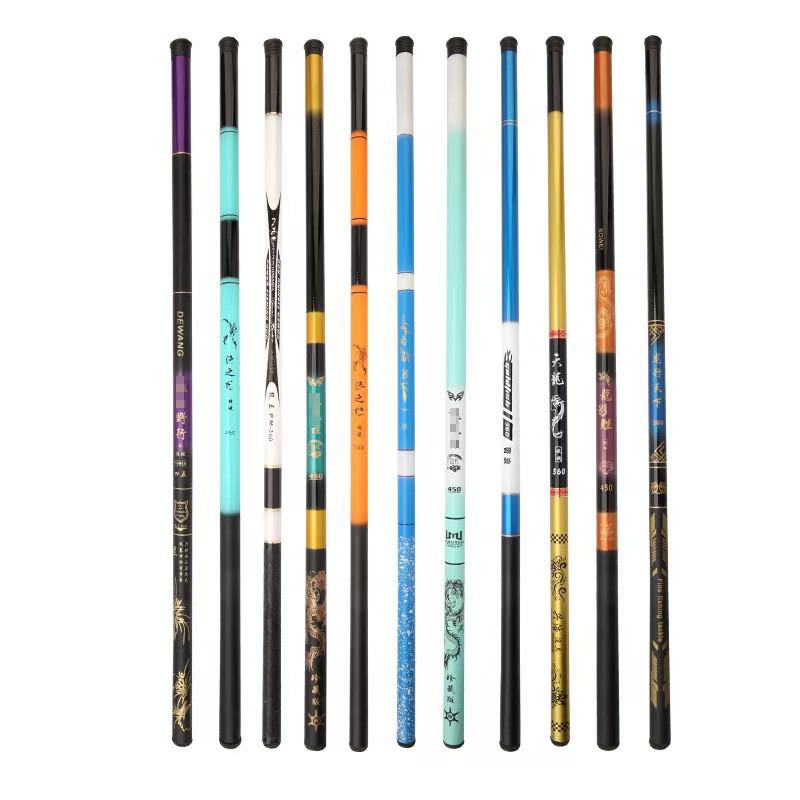 Wholesale hand rod fiberglass fishing rod super hard short section stream rod 37 adjustable hand rod