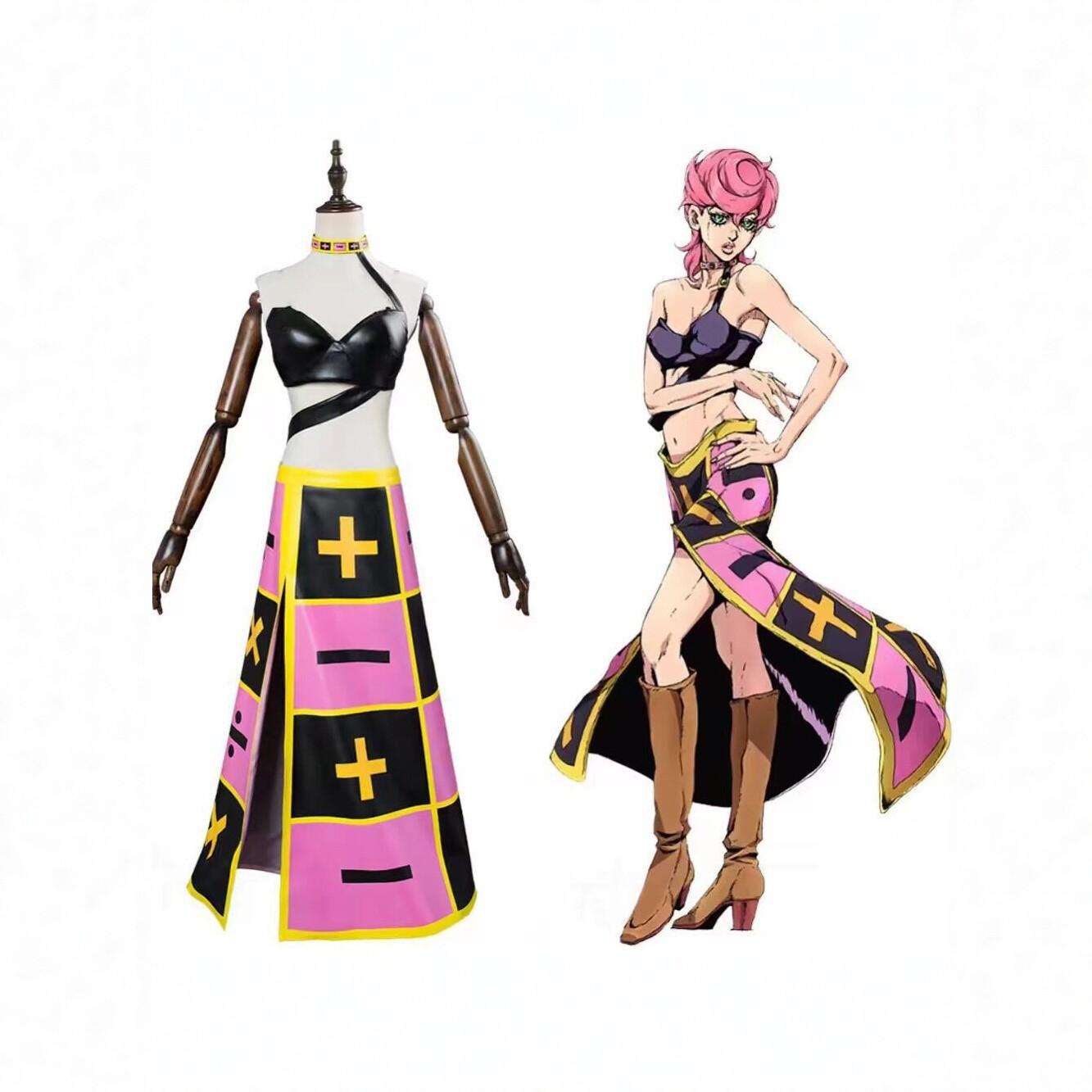 JOJO Tereshu Una cosplay costume anime character role-playing outfit female long dress set