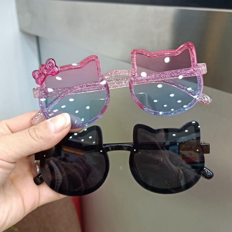 Children's Sunglasses Girls Anti-UV Cute Super Cute Baby Glasses Little Girl Soft Leg Silicone Polarized Sunglasses