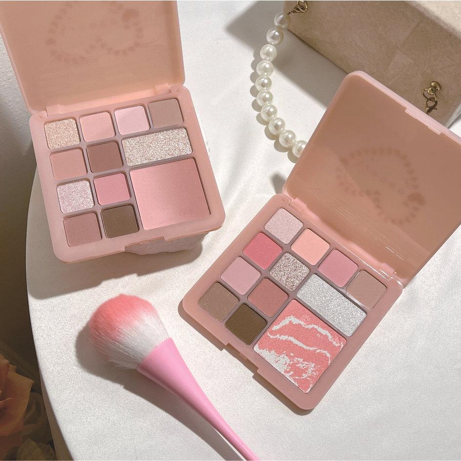 JADED Dream Garden Twelve Color Eye Shadow Plate Gradient Blush Pork Maillard Pink Girl Eye Shadow