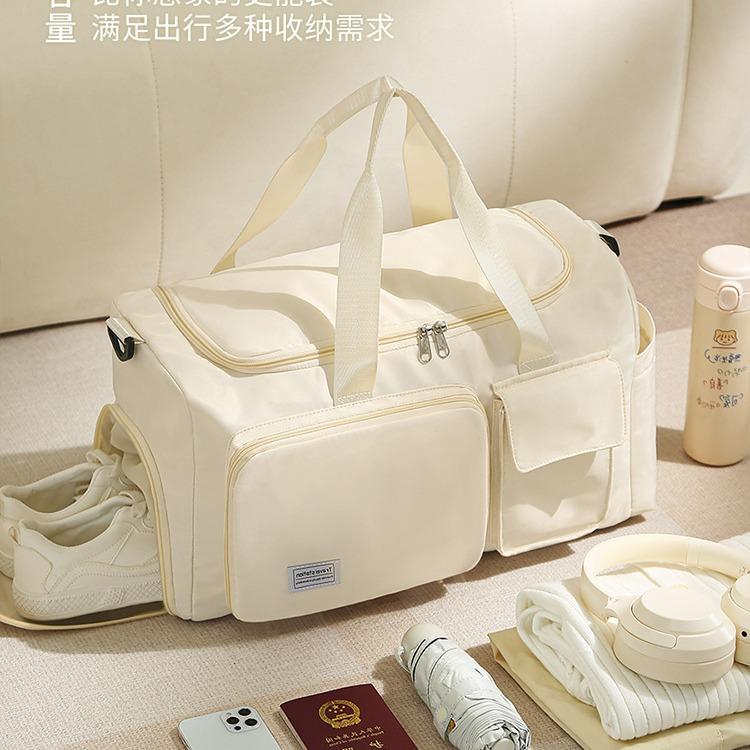 Foldable Travel Bag Large Capacity Women's Sports Fitness Bag Short-distance Travel Boarding Bag Travel Luggage Storage Bag
