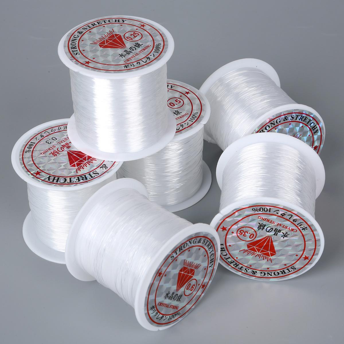 0.2-0.8MM transparent fishing line elastic crystal line beaded line diy handmade bracelet jewelry materials