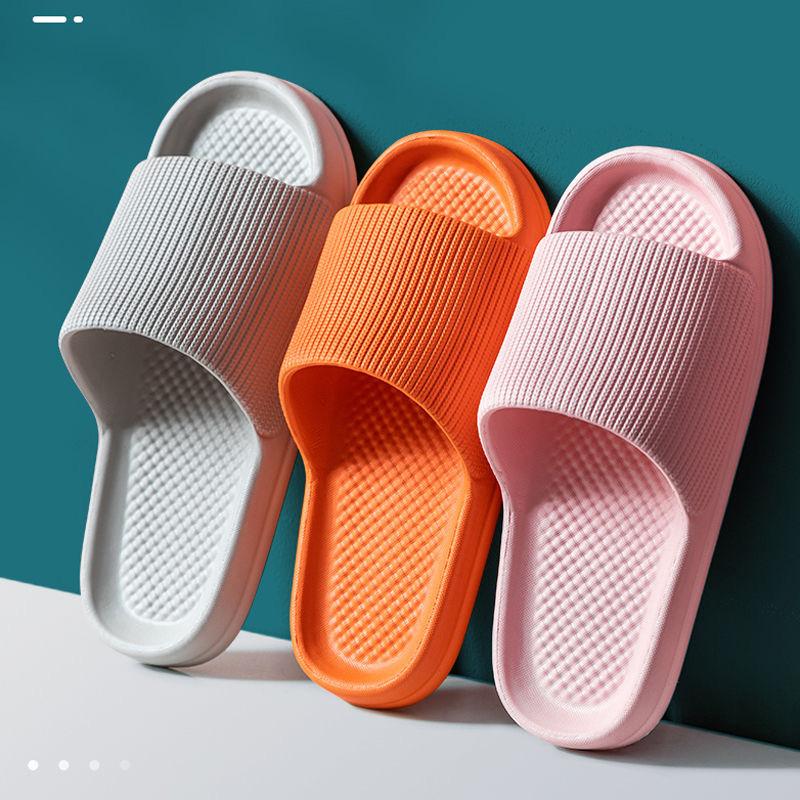Sandals and slippers women's summer thick-soled slippers men's home bathroom bath non-slip sandals for lovers household soft shit feeling