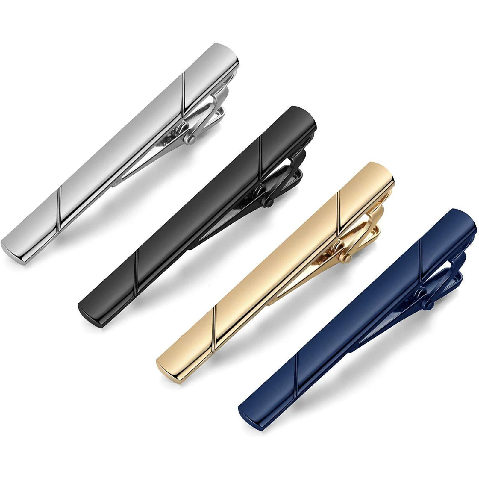 Cross-border Hot-selling Glossy Twill Tie Clip for Men, Silver Gold Copper Tie Clip, High-end Fashion Business Tie Clip