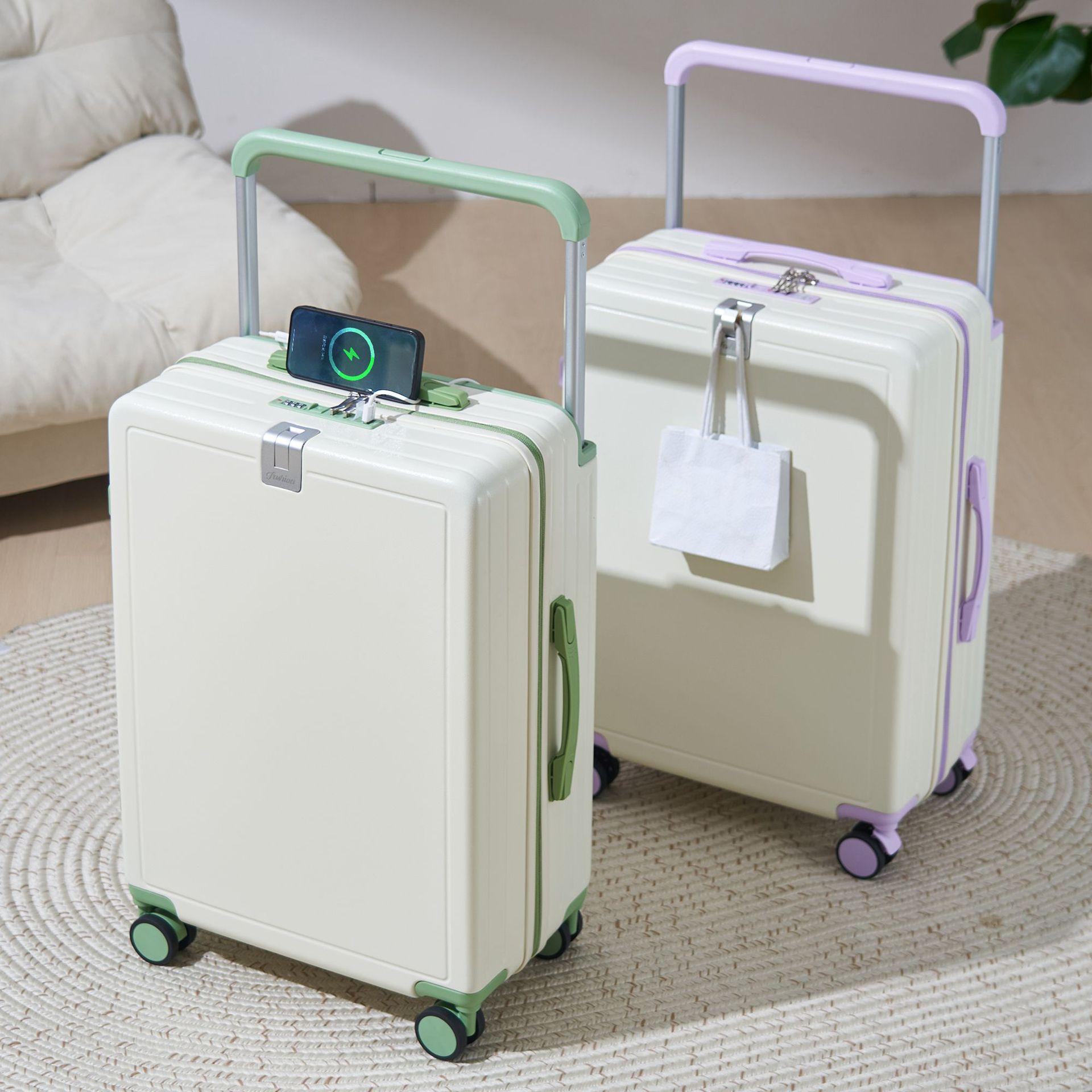 Wide-Handle Luggage Suitcase for Women 20inch Lightweight Carry-On Suitcase 24inch New Multifunctional Travel Suitcase for Men Large Capacity Silent