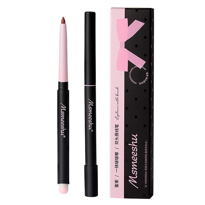 Honey Bundle Double-Ended Lip Liner Brush Waterproof Long-Lasting Matte Hook Line Lip Pencil Color Shaping Natural Non-Fading Lip Liner