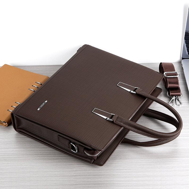 2025 New Men's Bag Business Handbag Compartment Shoulder Bag High-End Accessible Luxury Briefcase Computer Bag Men's Trendy