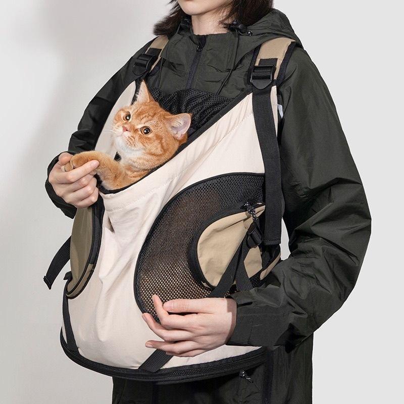 Cross-Border Breathable Mesh Front-Facing Cat Carrier Backpack for Pets, Exclusively for Amazon, Dropshipping Available, Can Be Labeled