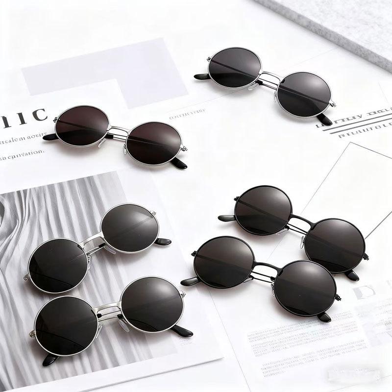 Fashion Retro Round Metal Sunglasses Adult Prince Glasses Men and Women Wedding Glasses Harry Potter Same Style Sunglasses