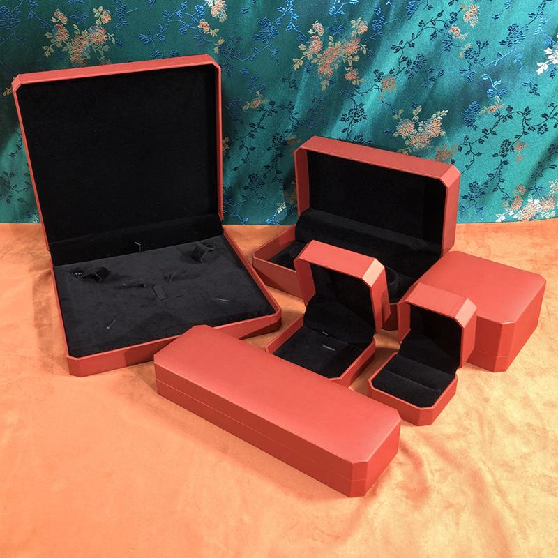 Printable Large Red Octagonal Jewelry Box for Gold Jewelry, Ring Box, Pendant, Bracelet, and Bangle Packaging Box