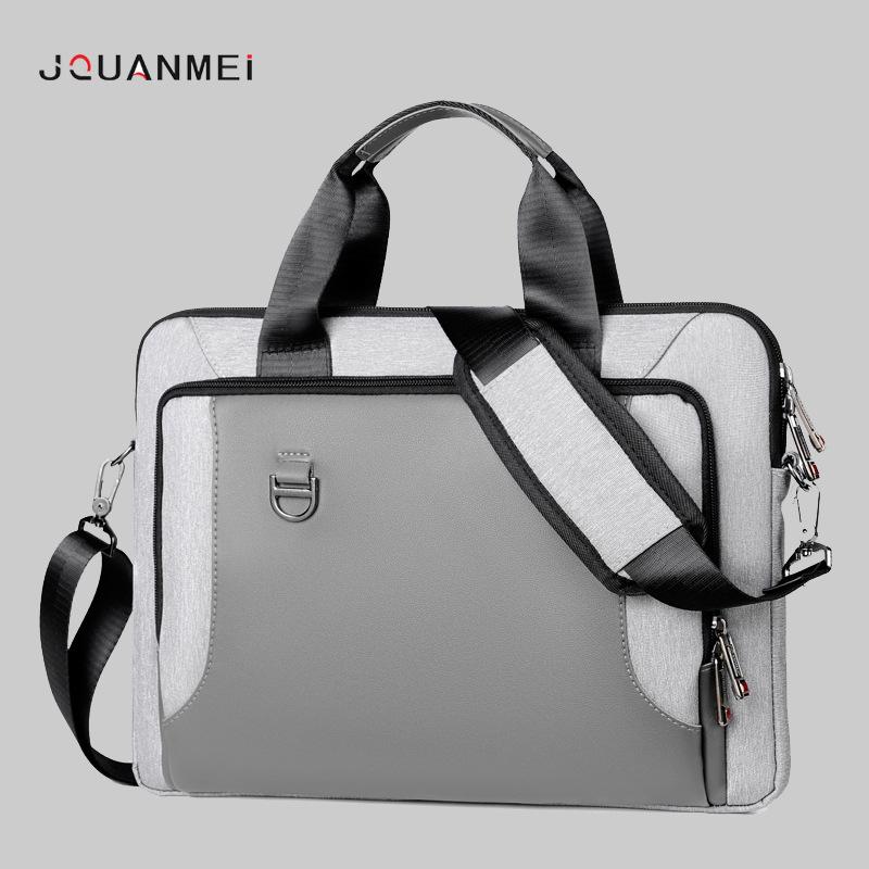Cross-Border Business Laptop Bag 16/ 17inch Men's Large-Capacity Briefcase Shoulder Bag Thickened Shockproof Computer Bag