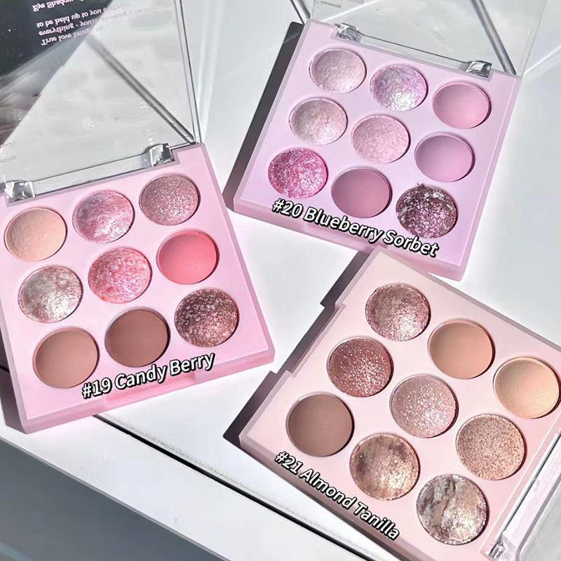 Capel Ice Cream Nine Color Eyeshadow Pearlescent Matte Rose Palette Milk Tea Earth Color Beginner Daily Student Model