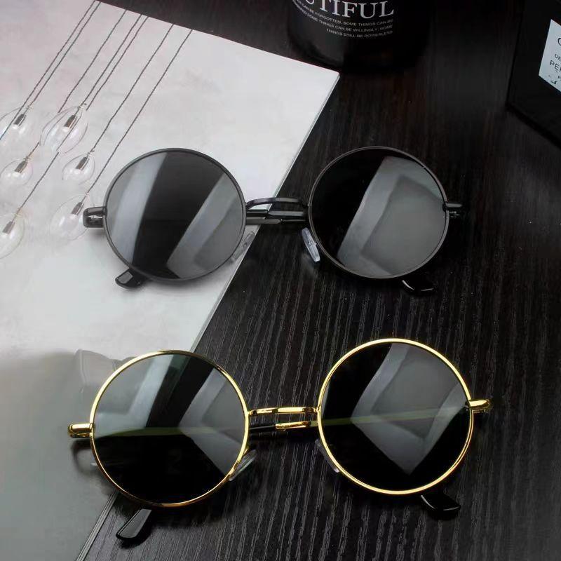 Retro Harry Potter Round Glasses Hyaluronic Acid Duck Cute Metal Sunglasses Wedding Groomsmen Group Handsome Sunglasses