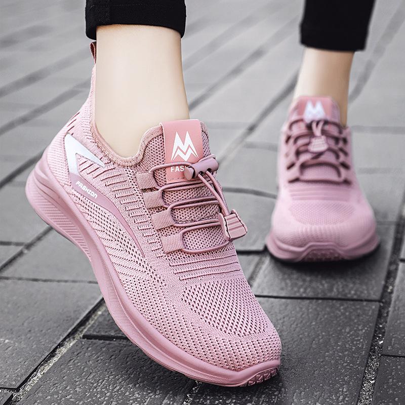 Shoes for Women Solid Color Versatile Women's Casual Shoes Cross-Border Shoes Foreign Trade Women's Shoes Wholesale Breathable Sports Shoes for Women