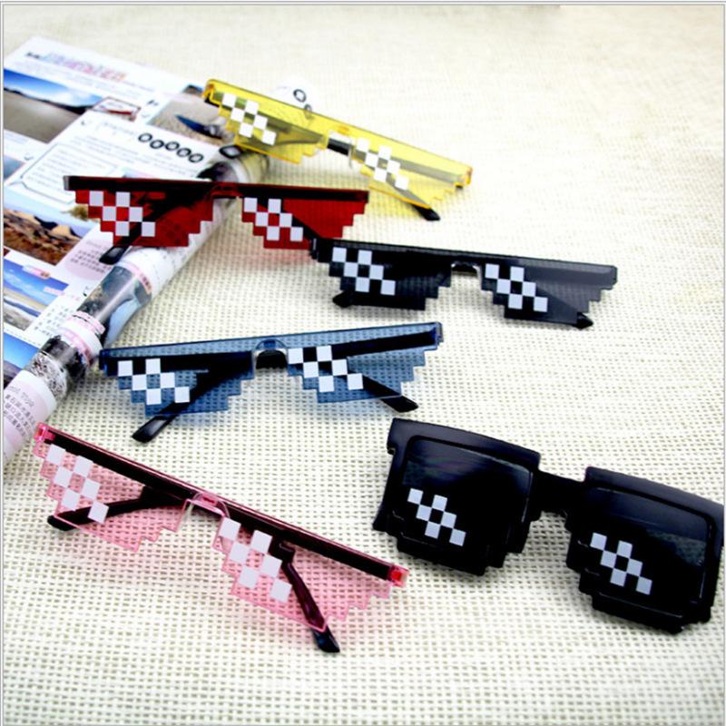 New Mosaic Glasses Two-Dimensional Cool Funny Sunglasses Personalized Pixel Sunglasses Factory Direct Sale