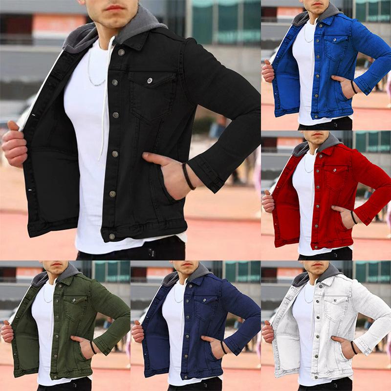 Men's European and American 2022 Autumn and Winter Fashionable Casual Slim-fit Hooded Jacket Multi-pocket Light Panel Work Jacket