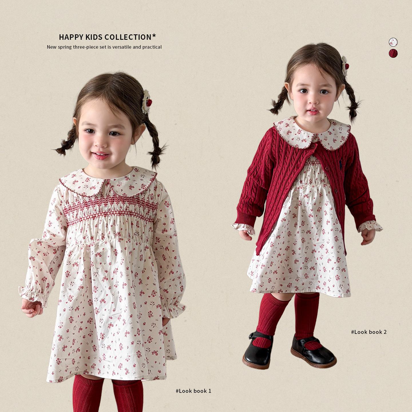 Zhele Children's Clothing Girls' Dress Spring 2026 New Style Children's Princess Dress Baby Dress One-Year-Old Girl Party Dress