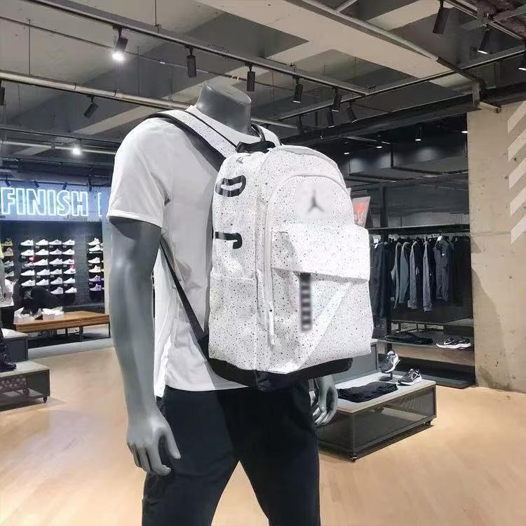 Trendy Brand Aj Large-Capacity New Style Flying Man Gypsophila Backpack Male and Female Student School Bag Couple Sports Backpack