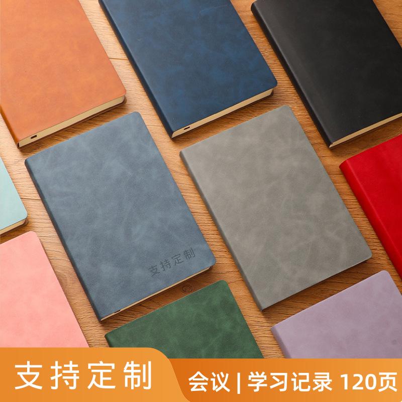 in stock skin feeling sheep skin A5 notebook custom suit hand book diary LOGO business soft leather notebook