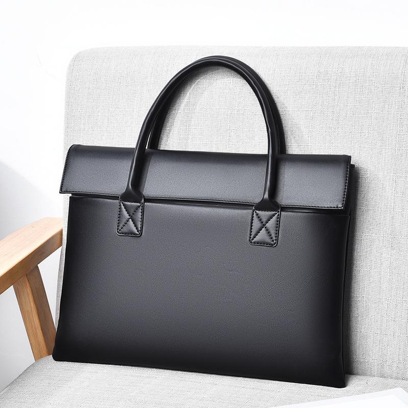 Lightweight Laptop Bag, Business Casual, Simple Briefcase, Magnetic Buckle, Water-Repellent Office Bag, Men's Commuting Bag