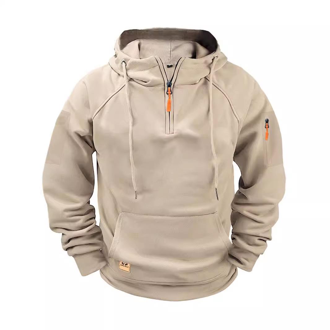 2024 New Cross-border Spring and Autumn Men's Sweater Hoodie Zipper Multi-pocket Pullover Sports Casual Sweater