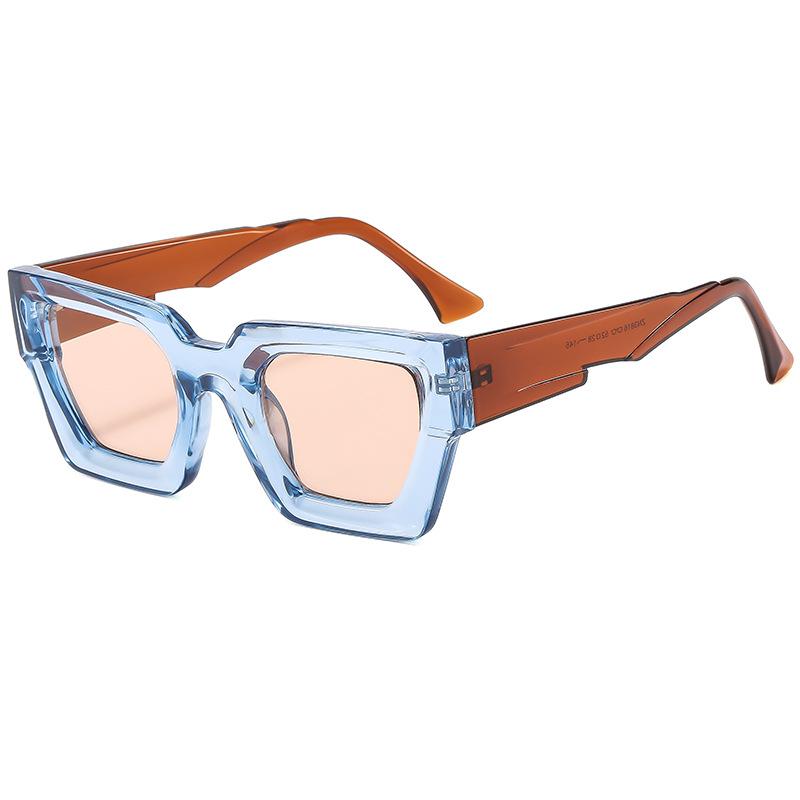 2025 Cross-Border New European and American Thick Frame Sunglasses Trendy Square Frame Foreign Trade Glasses Personalized Cross-Border Large Frame Sunglasses for Women