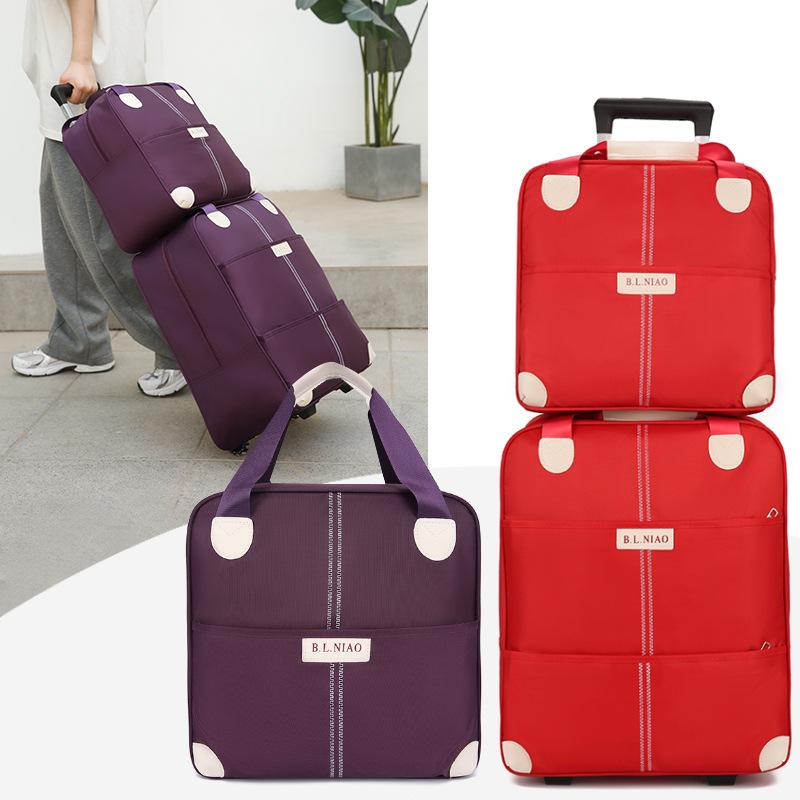 Trolley Bag, Travel Bag, Men's and Women's Satchel Luggage Bag, Canvas Mother-In-Law Bag, Lightweight Trolley Bag, Factory Printed Logo