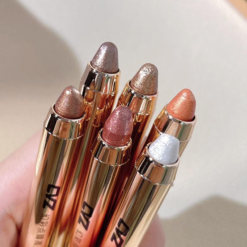 CVZ high-gloss pen eye shadow stick pearlescent eye makeup lying silkworm lazy tea Brown Non-blooming earth color eye shadow highlight repair