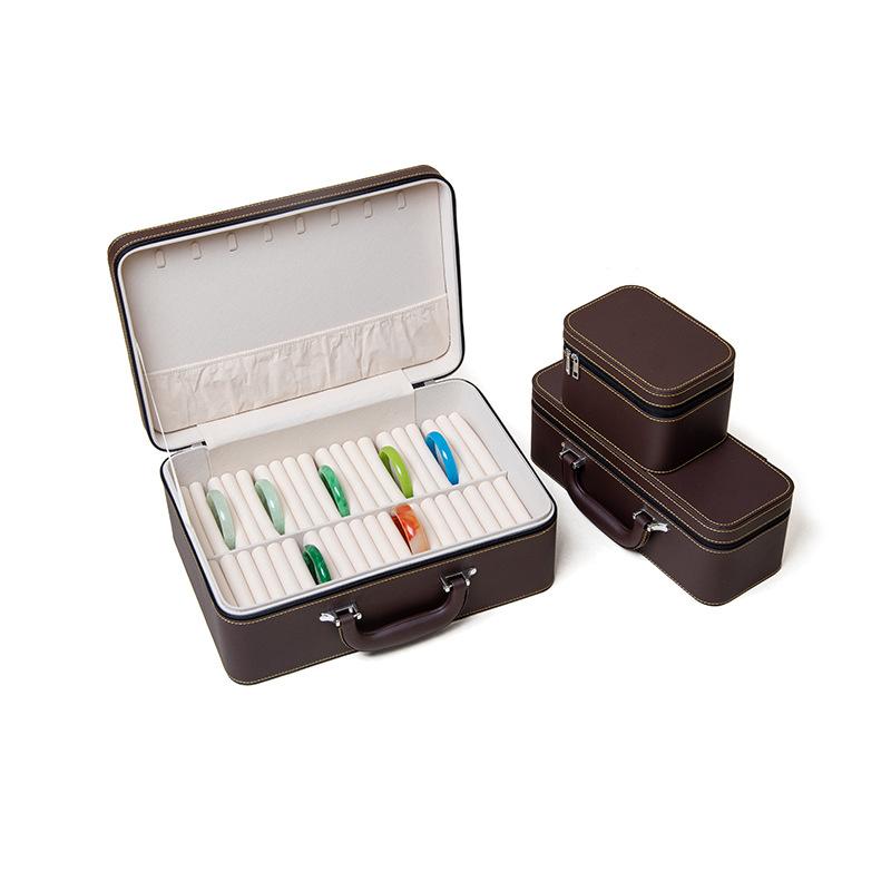 Large-Capacity Leather Bracelet Box, Multi-Position Bracelet Box, Special Jade Bracelet Storage Box