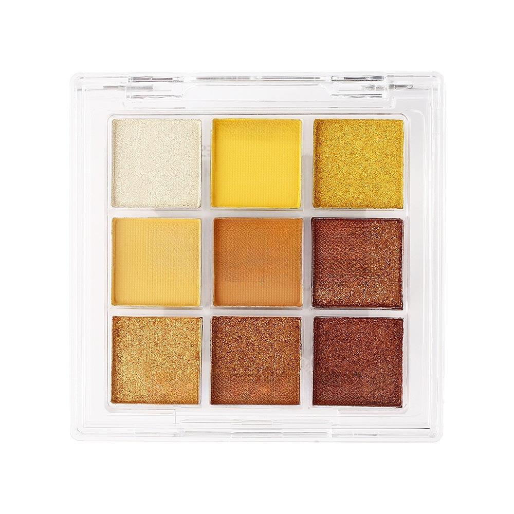 Capel Explosive Lemon Eyeshadow 9 Color Pearlescent Matte Summer Orange Eyeshadow Plate Waterproof Sweat-proof Party Stage