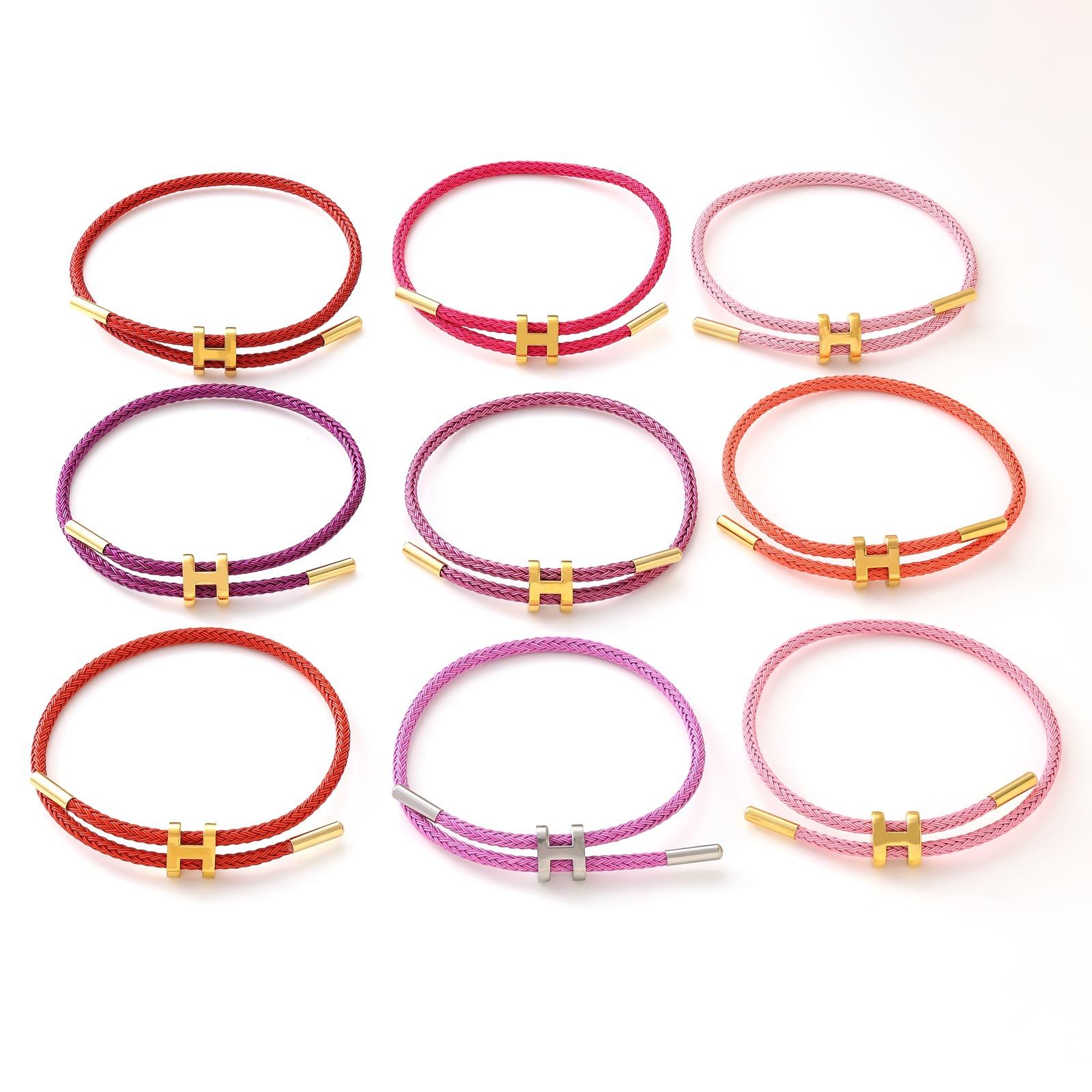 2025 New Zodiac Year Lucky Red String Bracelet Multicolor Handmade Woven H Bracelet Non-Fading Unisex Rope Wholesale