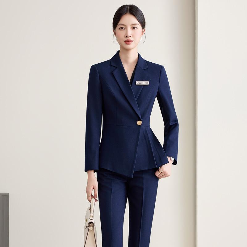 Autumn and Winter New Classy Hotel Manager Professional Wear Suit Suit Female Jewelry Store Beauty Salon Front Desk Work Clothes