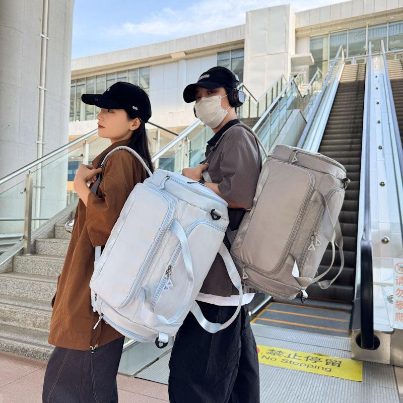 Travel Bag, Backpack, Fitness Shoulder Bag, Large Capacity Travel Bag for Men and Women on Business Trips, Luggage Storage Handbag, Dry and Wet Separation