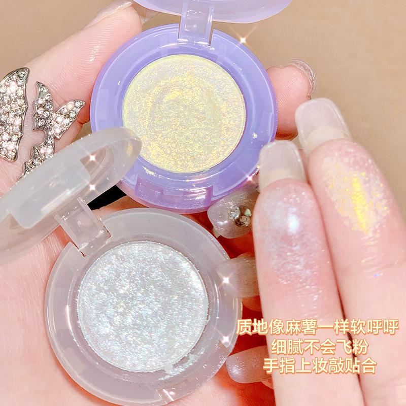 Xixi Light Bulb Plan Eye Shadow Girl Explosive Pearlescent Sequins Long-Lasting Color Single Color Eye Shadow Makeup Affordable Wholesale