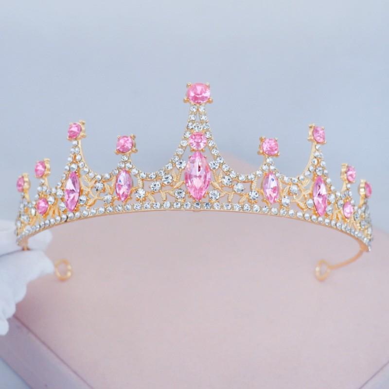 New Bridal Crown, Baroque Crystal Elegant Crown, Bridal Wedding Headpiece, Exquisite Princess Birthday Headband