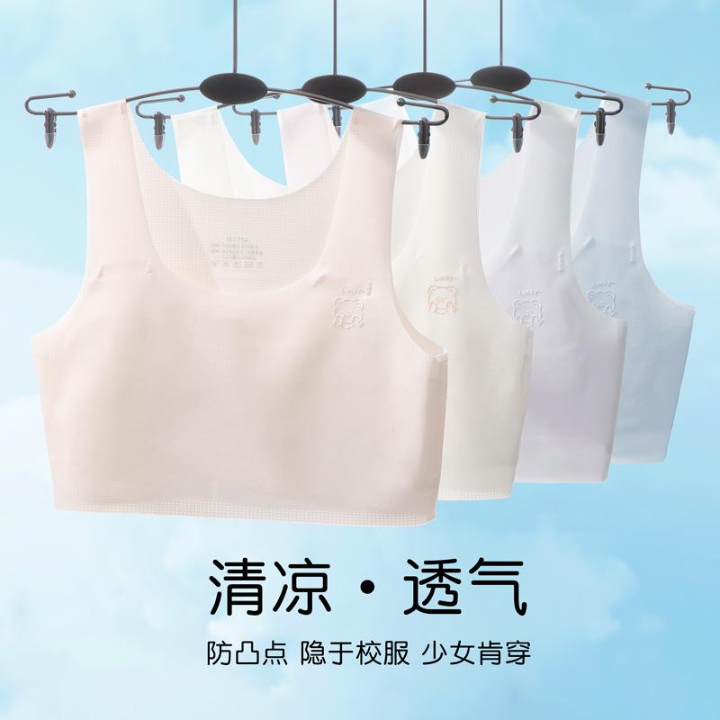 Summer Development Period Girls' Seamless Intimates Girls' Middle School and High School Primary School Students' Bra Light and Breathable Kidsren's Vest