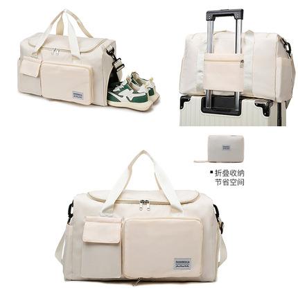 Portable Travel Bag, Large-Capacity Luggage Bag, Wet and Dry Separation Fitness Bag, Independent Shoe Compartment, Foldable Storage, Maternity Bag