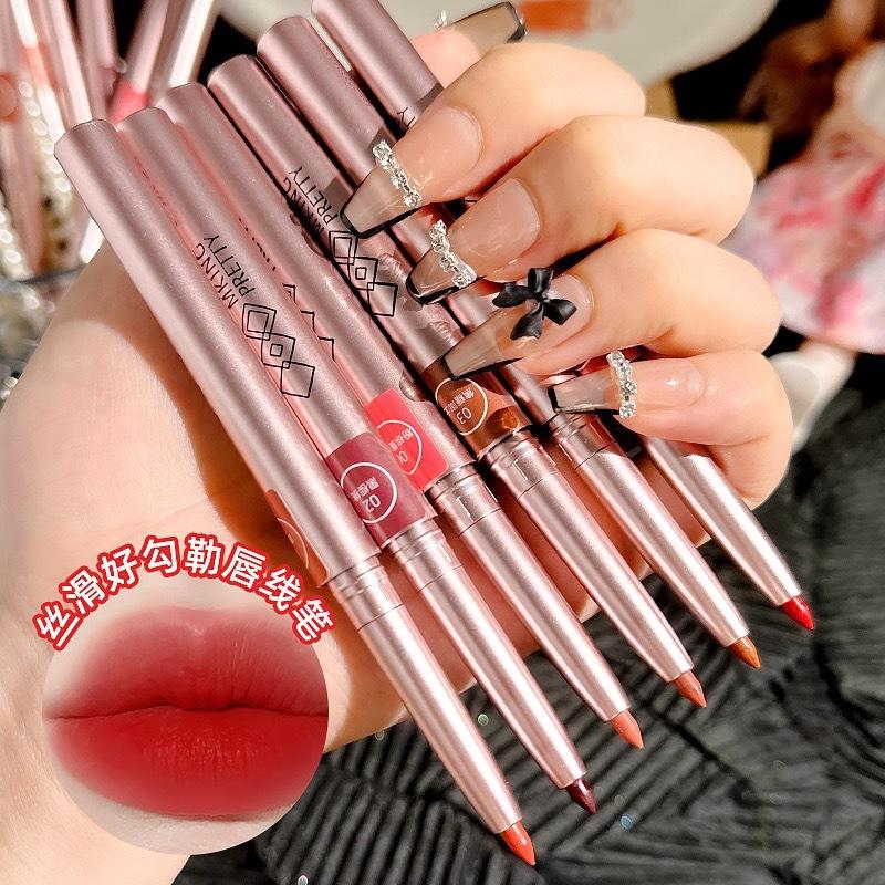 Mk Rotating Lip Liner Lipstick Pen Waterproof Long-Lasting Non-Fading Matte Lip Liner Makeup Wholesale for Women