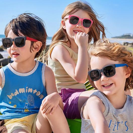 2026 New Model Children's Glasses Bubble Square Sunglasses Funny Baby Kids' Sunglasses Cross-Border