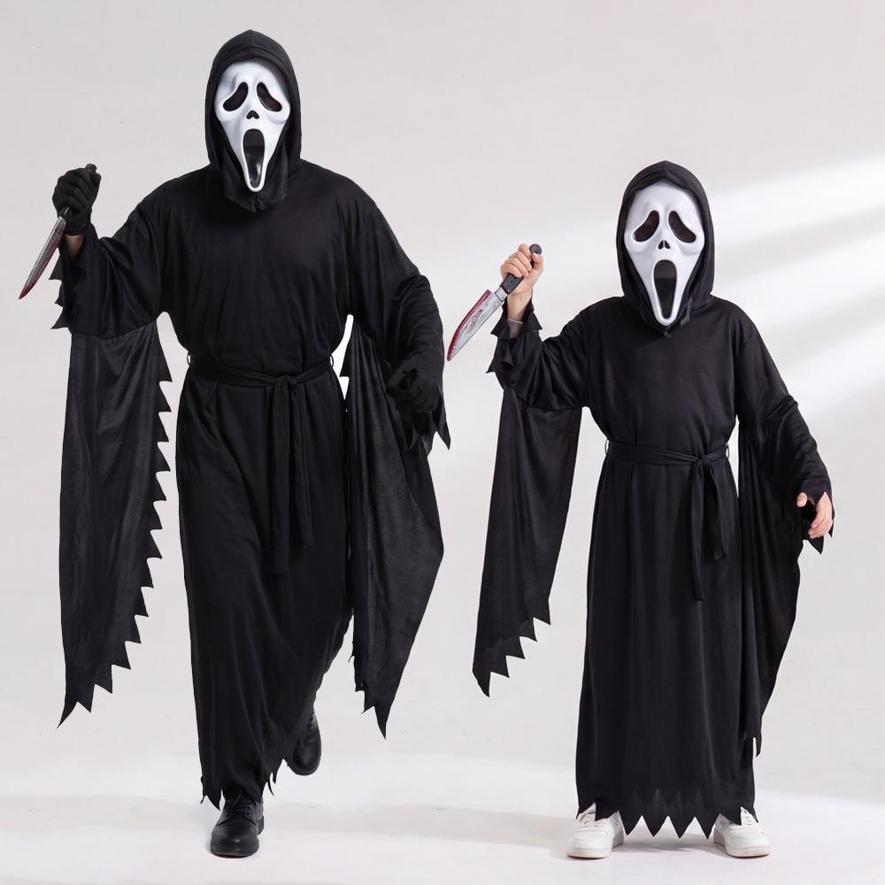 Jia Mei Halloween Children's Costume Scary Grim Reaper Ghost Outfit Cosplay Role-Playing Clothing