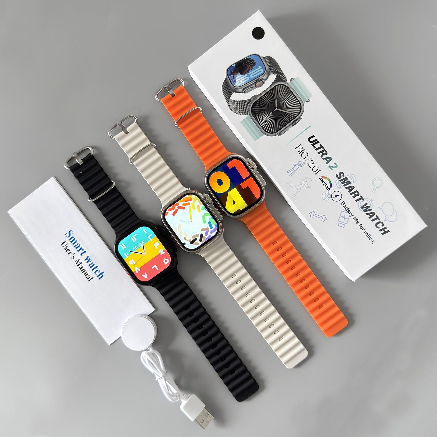Cross-Border Popular Sports Smartwatch Ultra2 Heart Rate Payment Health Monitoring Navigation Bluetooth Smartwatch